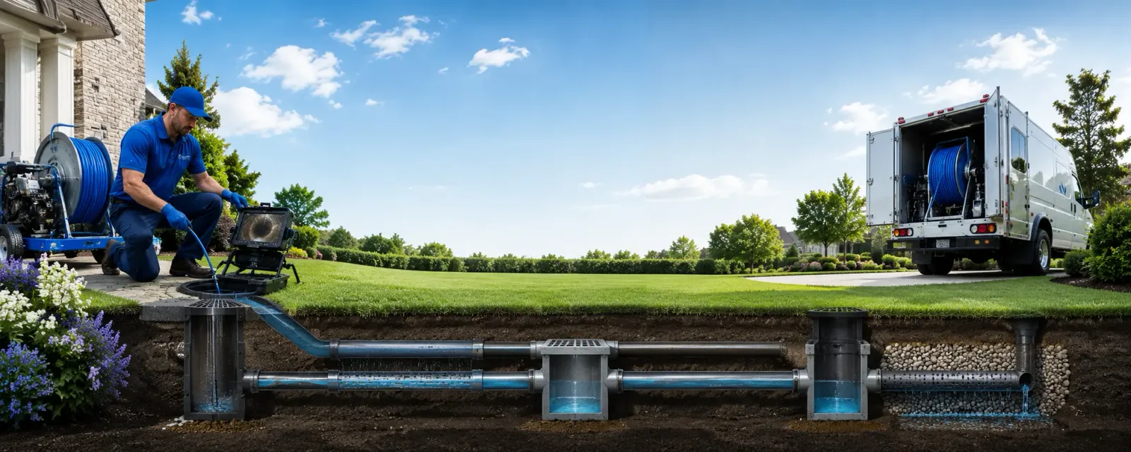 Outdoor drain cleaning information for Easton, IL